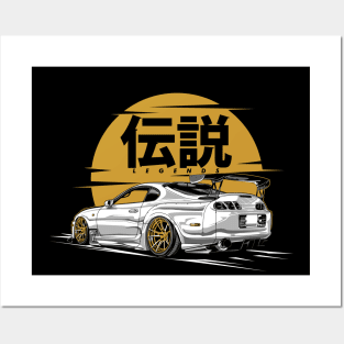 Supra 2JZ Turbo JDM Tuning Car 90s Posters and Art